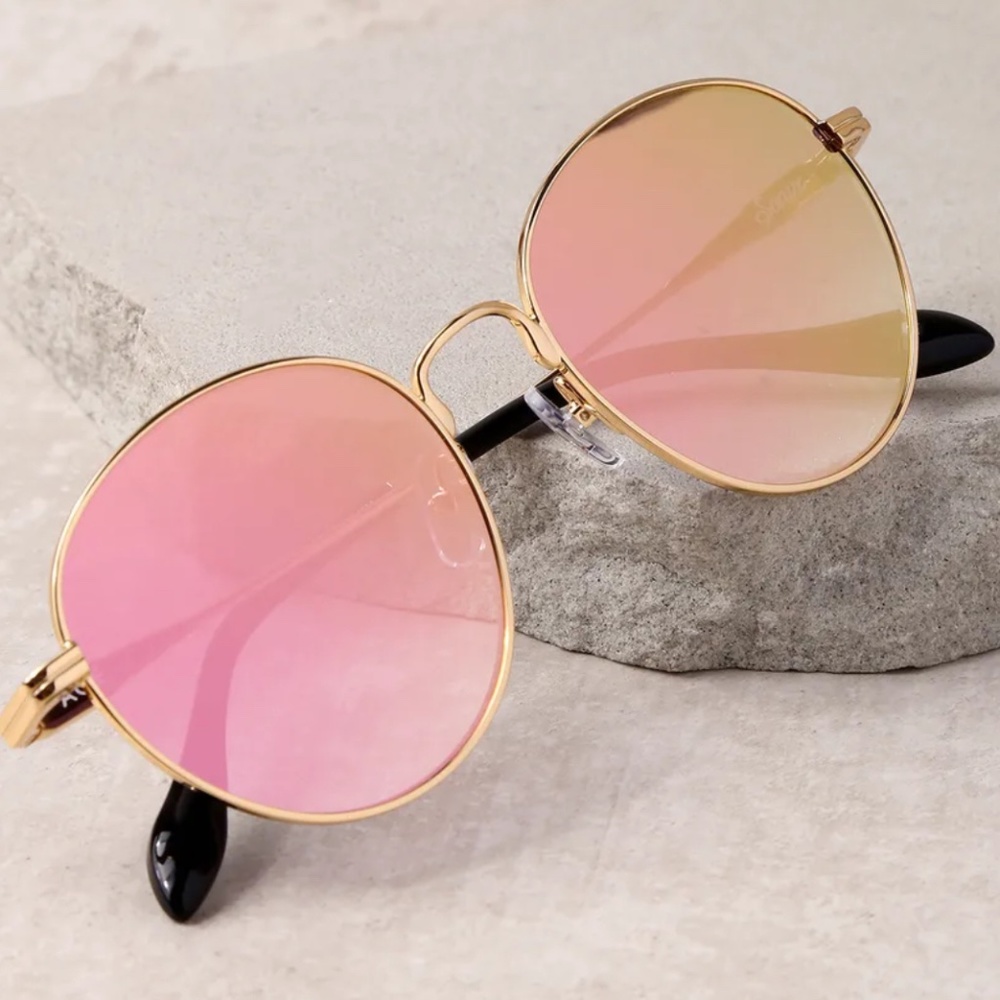 Sonix Ace Rose Gold mirrored lens sunglasses. Like new!